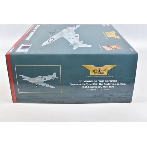 60 - A BOXED LIMITED EDITION AVIATION ARCHIVE 70 YEARS OF THE SPITFIRE SUPERMARINE TYPE 300 1:32 SCALE MO... 