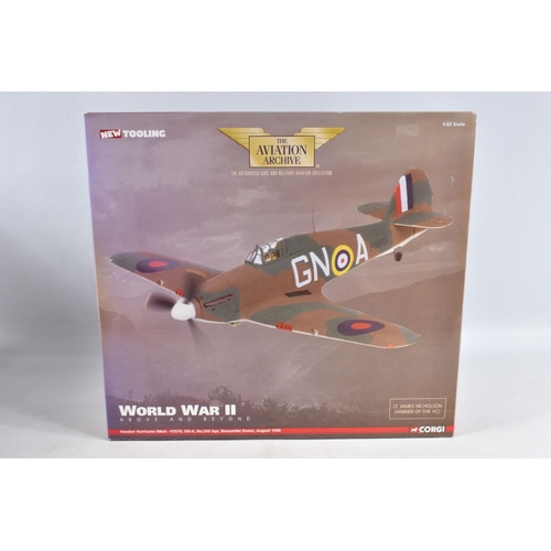 63 - TWO BOXED CORGI AVIATION ARCHIVE MODEL DIECAST AIRCRAFTS, the first is a limited edition English Ele... 