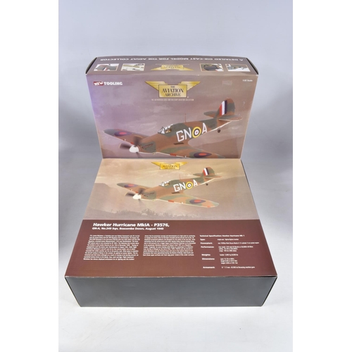 63 - TWO BOXED CORGI AVIATION ARCHIVE MODEL DIECAST AIRCRAFTS, the first is a limited edition English Ele... 