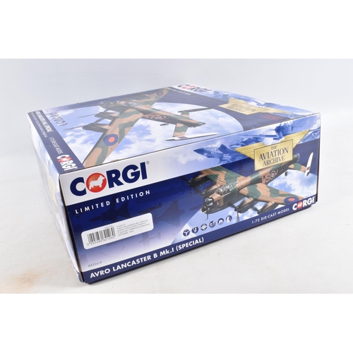 67 - A BOXED LIMITED EDITION CORGI AVIATION ARCHIVE AVRO LANCASTER B Mk.I (SPECIAL) 1:72 SCALE MODEL DIEC... 