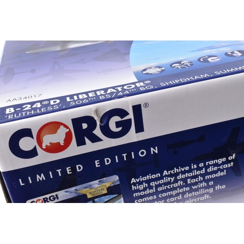 69 - A BOXED LIMITED EDITION CORGI AVIATION ARCHIVE B-24 D LIBERATOR 1:72 SCALE DIECAST MODEL AIRCRAFT, n... 