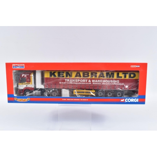 75 - THREE CORGI LIMITED EDITION 1:50 SCALE MODEL TRANSPORT TRUCKS, the first is a Ken Abram LTD Foden Ap... 