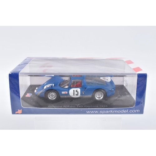 79 - FIVE BOXED SPARK MODELS MINIMAX VEHICLES, to include a H. Herrmann - H. Linge Porsche 906 6th 24H Da... 