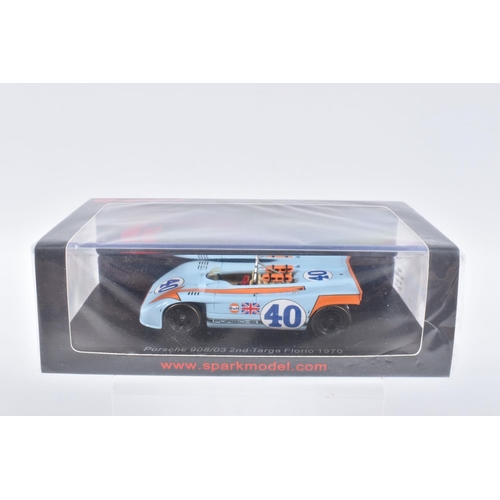 79 - FIVE BOXED SPARK MODELS MINIMAX VEHICLES, to include a H. Herrmann - H. Linge Porsche 906 6th 24H Da... 