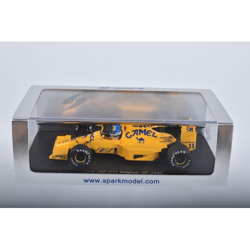 84 - FIVE BOXED SPARK MODELS MINIMAX VEHICLE, to include Graham Hill Team Lotus 43 BRM no8 South African ... 