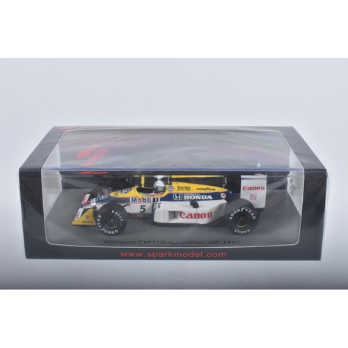 84 - FIVE BOXED SPARK MODELS MINIMAX VEHICLE, to include Graham Hill Team Lotus 43 BRM no8 South African ... 