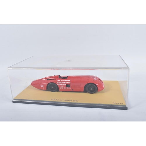 92 - A BOXED BIZARRE BZ411 SUNBEAM 1000HP 1927 1:43 SCALE MODEL, in red, appears in new condition inside ... 