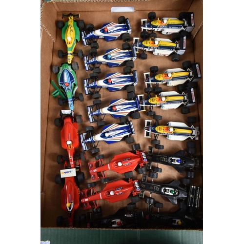 94 - A QUANTITY OF UNBOXED SCALEXTRIC F1 RACING CARS, 1970's and later, some with minor damage and/or mis... 