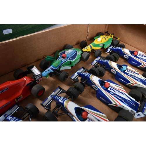 94 - A QUANTITY OF UNBOXED SCALEXTRIC F1 RACING CARS, 1970's and later, some with minor damage and/or mis... 