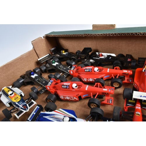 94 - A QUANTITY OF UNBOXED SCALEXTRIC F1 RACING CARS, 1970's and later, some with minor damage and/or mis... 