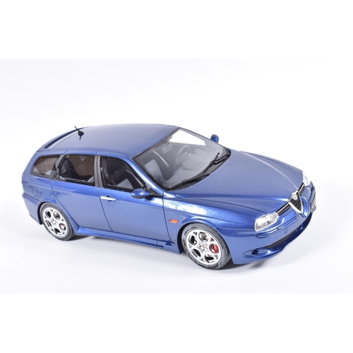 102 - A BOXED OTTO MOBILE MODELS ALFA ROMEO 156GTA SW MODEL VEHICLE, numbered OT156 UV1, dark blue in colo... 