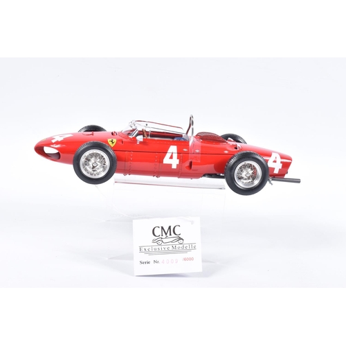 111 - A BOXED CMC FERRARI DINO 156 F1 1961 'SHARKNOSE' GP BELGIEN PHIL HILL LIMITED EDITION 1:18 SCALE MOD... 