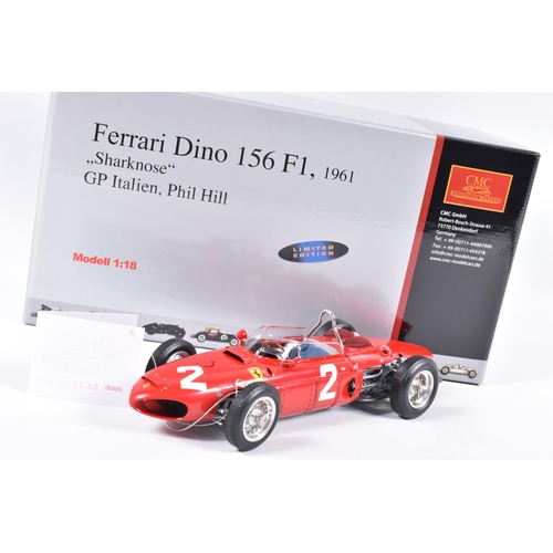 112 - A BOXED CMC FERRARI DINO 156 F1 1961 'SHARKNOSE' GP ITALIEN PHIL HILL LIMITED EDITION 1:18 SCALE MOD... 