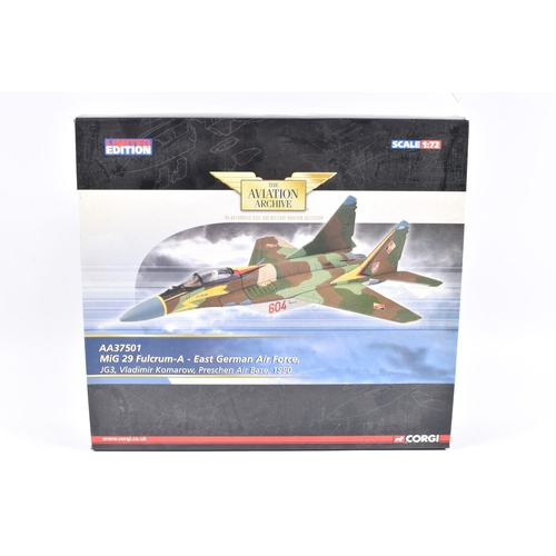 117 - TWO BOXED LIMITED EDITION CORGI AVIATION ARCHIVE MODEL DIECAST AIRCRAFTs 1:72 SCALE, the first is a ... 