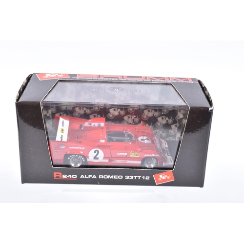 119 - NINE BOXED MINIATURE MODEL 1:43 SCALE CARS , to include a Best model Porsche 908-3 Monteseny 1972 Fe... 