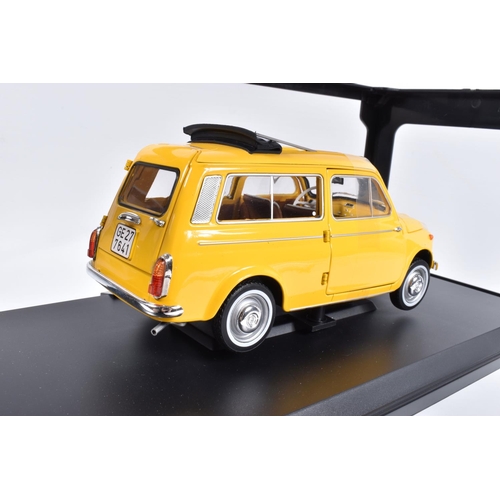 131 - TWO BOXED NOREV COLLECTORS MODEL DIECAST VEHICLES 1:18 SCALE, the first is a Fiat 500 Gardiniera 196... 