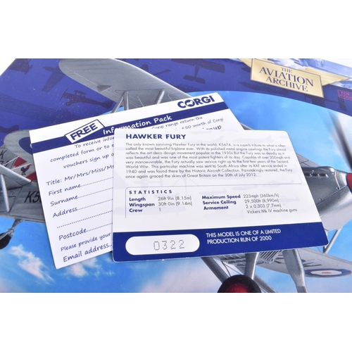 133 - THREE BOXED LIMITED EDITION CORGI AVIATION ARCHIVE DIECAST MODEL AIRCRAFTS, the first is a Curtiss T... 