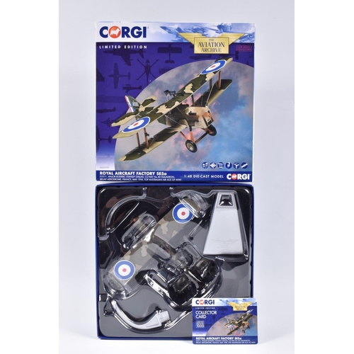 133 - THREE BOXED LIMITED EDITION CORGI AVIATION ARCHIVE DIECAST MODEL AIRCRAFTS, the first is a Curtiss T... 