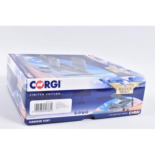 133 - THREE BOXED LIMITED EDITION CORGI AVIATION ARCHIVE DIECAST MODEL AIRCRAFTS, the first is a Curtiss T... 