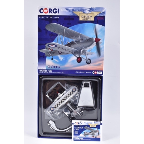 133 - THREE BOXED LIMITED EDITION CORGI AVIATION ARCHIVE DIECAST MODEL AIRCRAFTS, the first is a Curtiss T... 