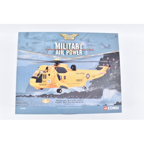 134 - THREE BOXED LIMITED EDITION CORGI AVIATION ARCHIVE  MILITARY AIR POWER THUNDER IN THE SKIES 1:72 SCA... 