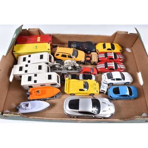 139 - A QUANTITY OF UNBOXED SCALEXTRIC TOURING, RALLY, SPORTS RACING AND ROAD CARS, 1980's and later, some... 