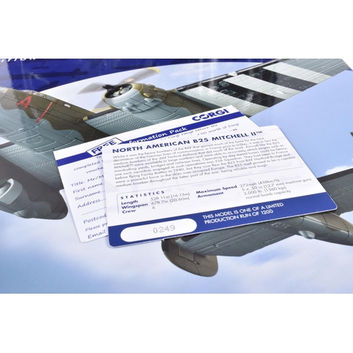 141 - TWO BOXED LIMITED EDITION 1:72 SCALE CORGI AVIATION ARCHIVE MODEL AIRCRAFTS, the first a Heinkel He1... 