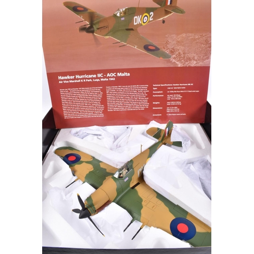 142 - A BOXED LIMITED EDITION CORGI AVIATION ARCHIVE WORLD WAR II DEFENCES OF MALTA HAWKER HURRICANE IIC 1... 