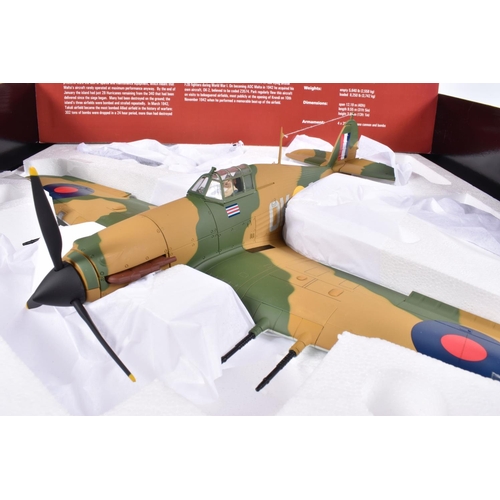 142 - A BOXED LIMITED EDITION CORGI AVIATION ARCHIVE WORLD WAR II DEFENCES OF MALTA HAWKER HURRICANE IIC 1... 