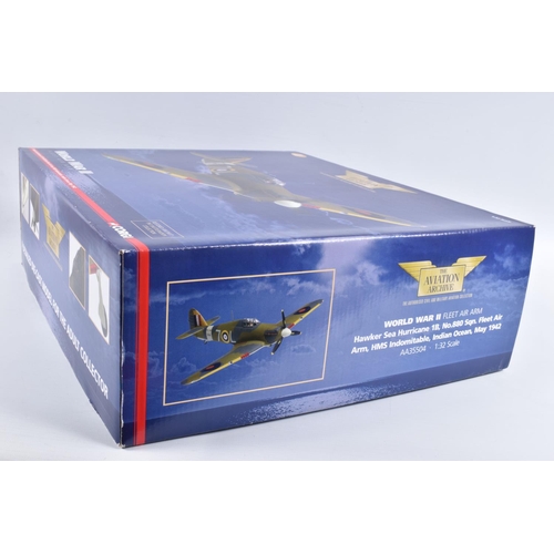 143 - TWO BOXED LIMITED CORGI AVIATION ARCHIVE MODEL AIRCRAFTS, the first a 1:32 scale World War II Fleet ... 