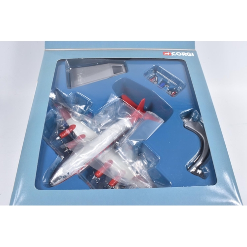 144 - FOUR BOXED LIMITED EDITION CORGI AVIATION ARCHIVE MILITARY AIR POWER THUNDER IN THE SKIES MODEL AIRC... 