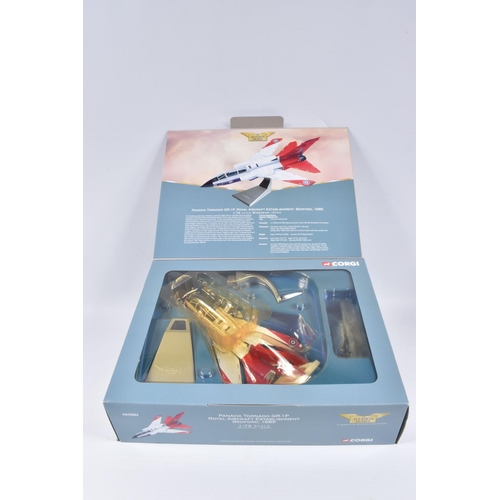 144 - FOUR BOXED LIMITED EDITION CORGI AVIATION ARCHIVE MILITARY AIR POWER THUNDER IN THE SKIES MODEL AIRC... 