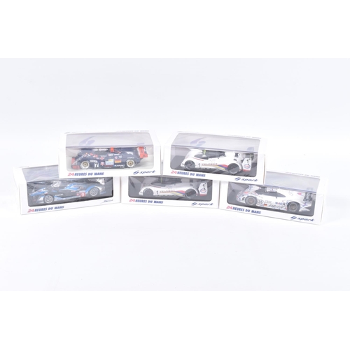 147 - FIVE BOXED LE MANS SPARK MODELS MINIMAX VEHICLES, the first is a Porsche 911 GT1 winner 24H Le Mans ... 