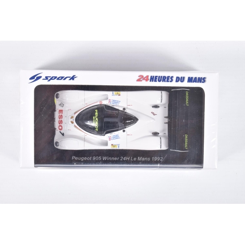 147 - FIVE BOXED LE MANS SPARK MODELS MINIMAX VEHICLES, the first is a Porsche 911 GT1 winner 24H Le Mans ... 