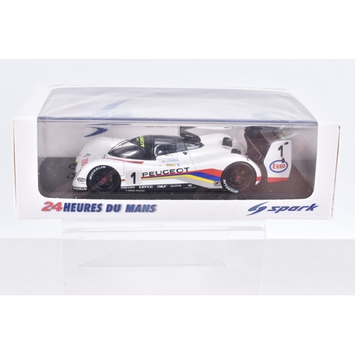 147 - FIVE BOXED LE MANS SPARK MODELS MINIMAX VEHICLES, the first is a Porsche 911 GT1 winner 24H Le Mans ... 