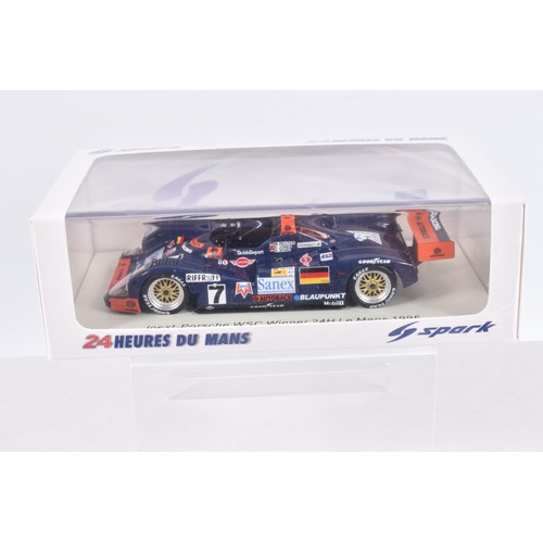 147 - FIVE BOXED LE MANS SPARK MODELS MINIMAX VEHICLES, the first is a Porsche 911 GT1 winner 24H Le Mans ... 