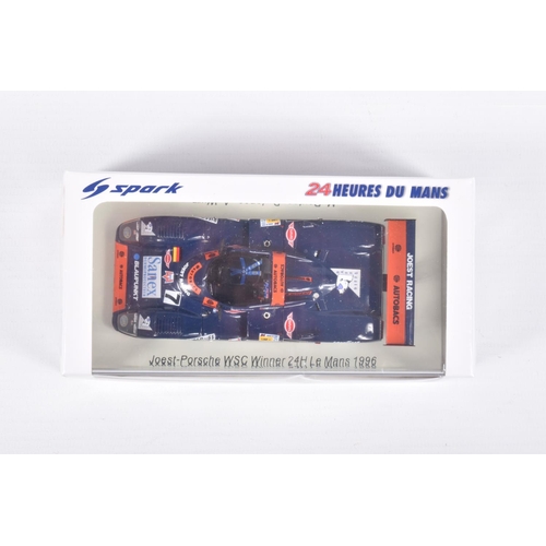 147 - FIVE BOXED LE MANS SPARK MODELS MINIMAX VEHICLES, the first is a Porsche 911 GT1 winner 24H Le Mans ... 