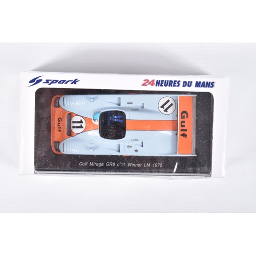 148 - FIVE BOXED LE MANS SPARK MODELS MINIMAX VEHICLES,  the first is a Aston Martin DBR 1 Winner 24H Le M... 