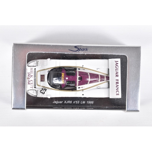 151 - SIX BOXED SPARK MODELS MINIMAX VEHICLES, the first is a Jaguar XJR6 no.52 LM 1986, B. Redman - H. He... 