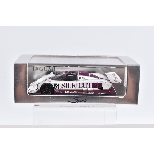 151 - SIX BOXED SPARK MODELS MINIMAX VEHICLES, the first is a Jaguar XJR6 no.52 LM 1986, B. Redman - H. He... 