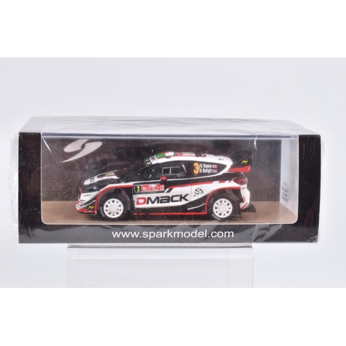 152 - THREE BOXED SPARK MODELS MINIMAX VEHICLES, the first is a Ford Fiesta WRC Winner Rally Monte Carlo 2... 