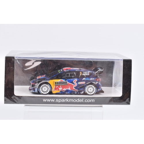 152 - THREE BOXED SPARK MODELS MINIMAX VEHICLES, the first is a Ford Fiesta WRC Winner Rally Monte Carlo 2... 