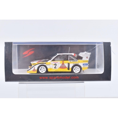 153 - SIX BOXED SPARK MODELS MINIMAX VEHICLES, the first is a Toyota Yaris WRC 2nd Rally Monte Carlo 2018,... 