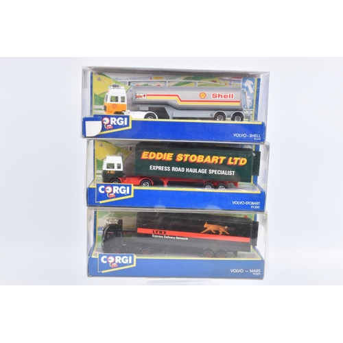 154 - A QUANTITY OF MAINLY BOXED CORGI SUPERHAULERS LORRIES/TRUCKS, to include limited edition Amtrak box ... 