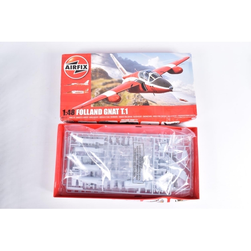 155 - NINE AIRFIX UNBUILT BOXED  MILITARY AIRCRAFT MODEL KITS, to include four 1:48 scale models, the firs... 