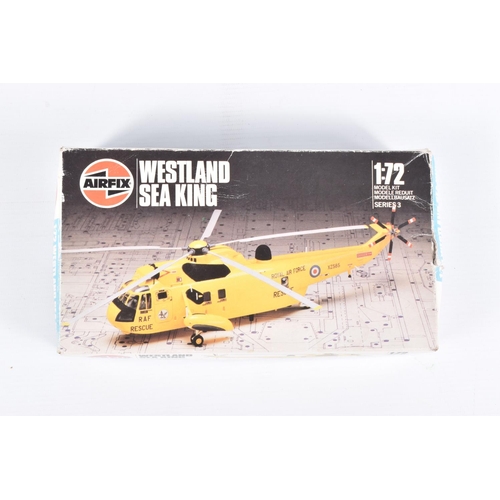 156 - SEVEN AIRFIX UNBUILT BOXED MILITARY AIRCRAFT MODEL KITS,  to include a 1:72 scale Republic F-105F Th... 