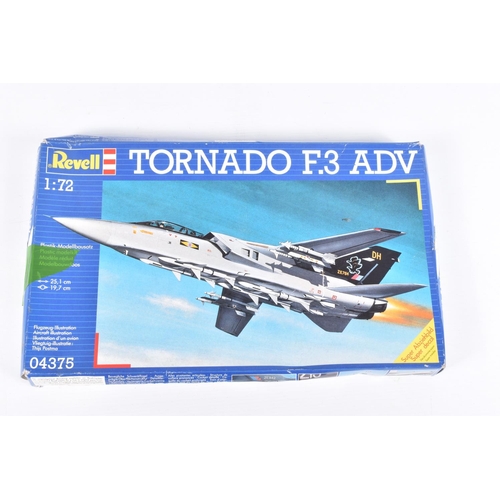 159 - FIVE REVELL UNBUILT BOXED MODEL AIRCRAFT KITS, to include a 1:72 scale  Tornando F.3 ADV, kit no. 04... 