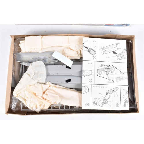 166 - FIVE BOXED UNBUILT MODEL AIRCRAFT KITS, to include a Monogram 1:48 scale Thunderbirds F--100, kit no... 