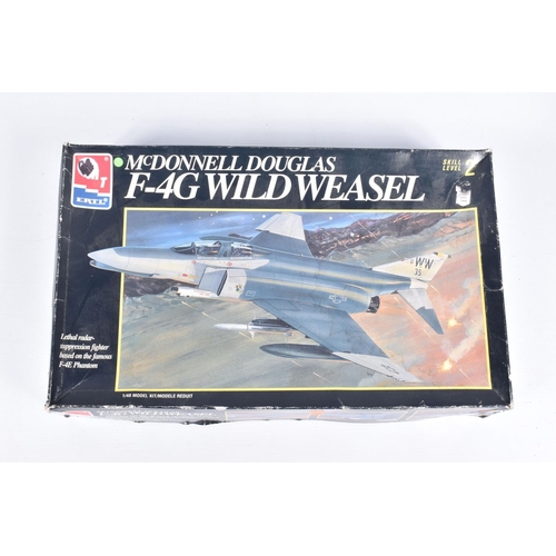 166 - FIVE BOXED UNBUILT MODEL AIRCRAFT KITS, to include a Monogram 1:48 scale Thunderbirds F--100, kit no... 