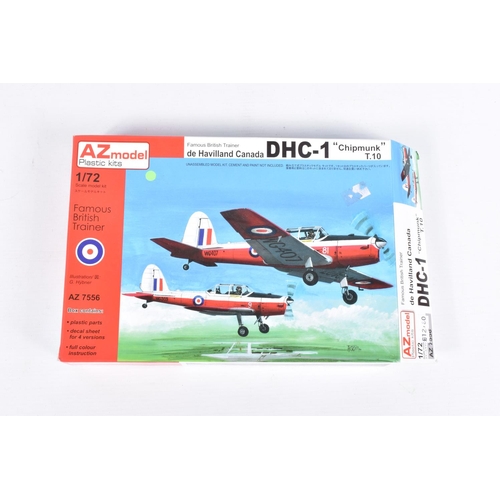 168 - EIGHT UNBUILT BOXED MODEL AIRCRAFT KITS, to include a AZ Model 1:72 scale de Havilland Canada DHC-1 ... 